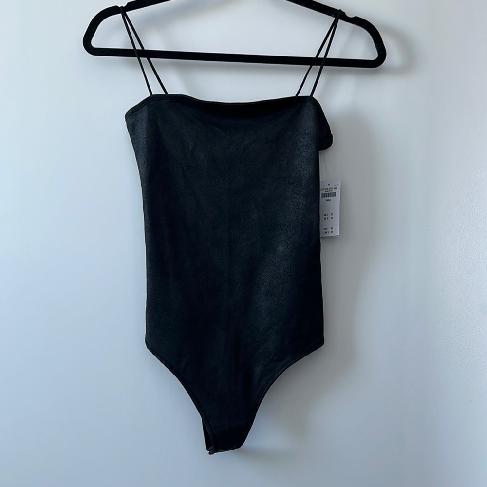 NWT Abercrombie & Fitch Faux Leather Bodysuit
